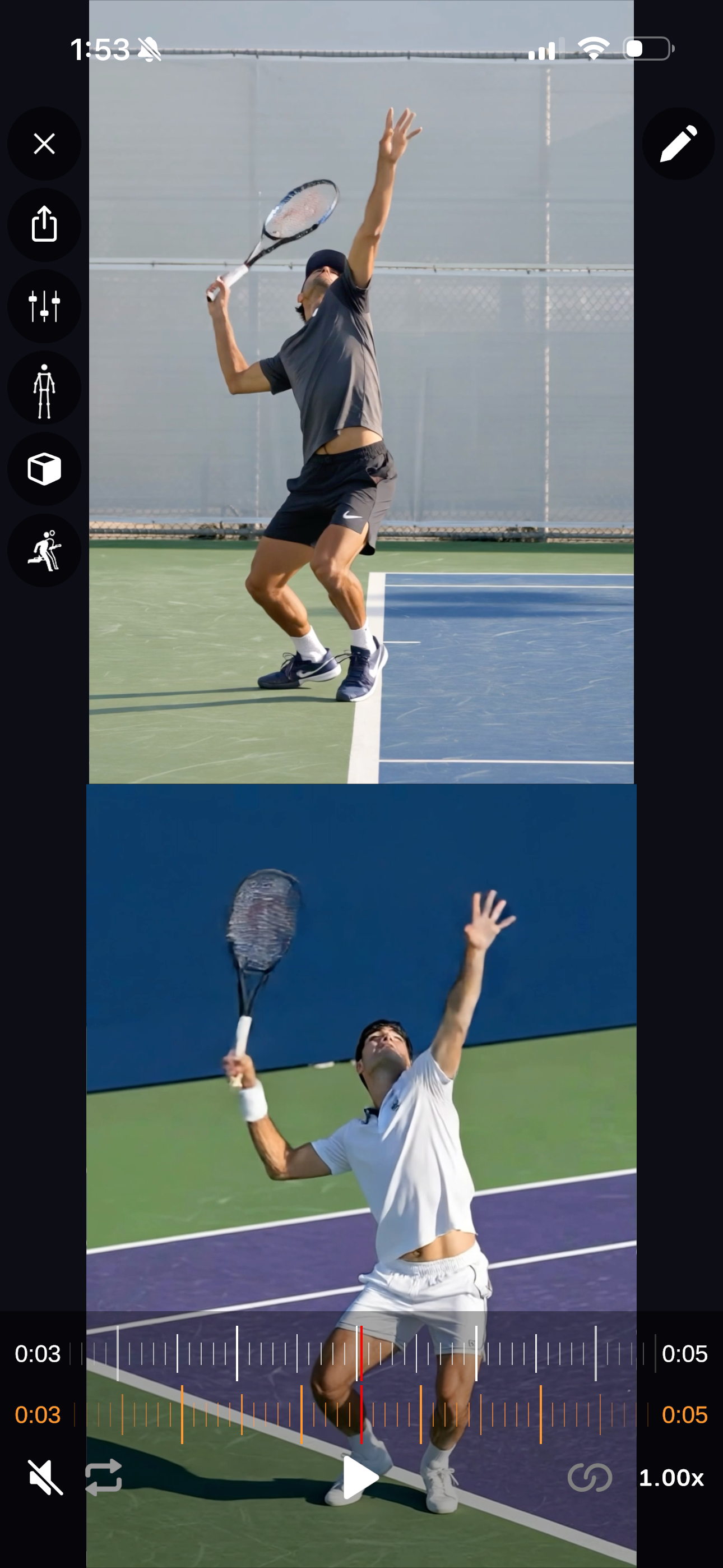 Side-by-side comparison